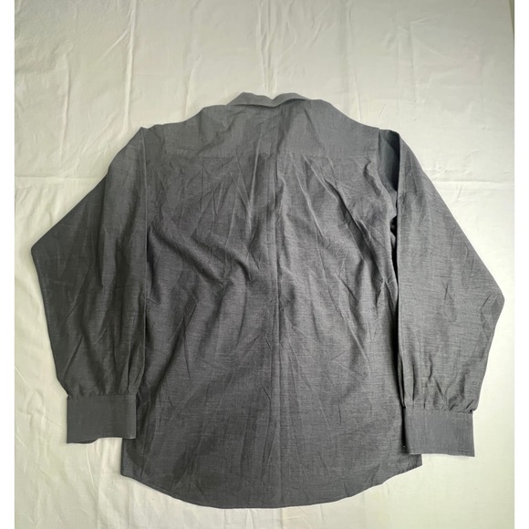 Batistini Mens Long Sleeve Button Down Dress Shirt Size 39/40 Gray Cotton Blend‎ - Picture 9 of 10